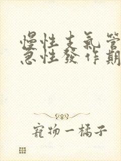 慢性支气管炎的急性发作期有何特点