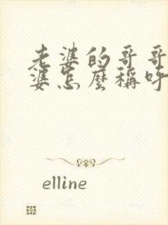 老婆的哥哥的老婆怎么称呼封面