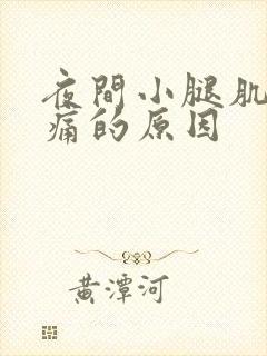 夜间小腿肌肉酸痛的原因