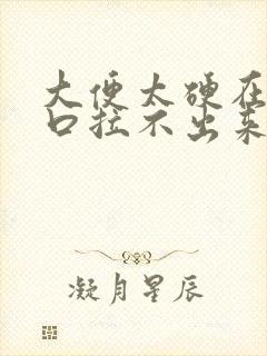 大便太硬在肛门口拉不出来怎么办