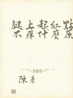 腿上起红点不痛不痒什么原因