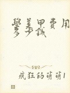 学美甲费用需要多少钱