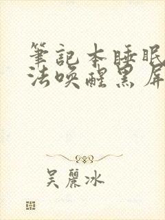 笔记本睡眠后无法唤醒黑屏怎么办