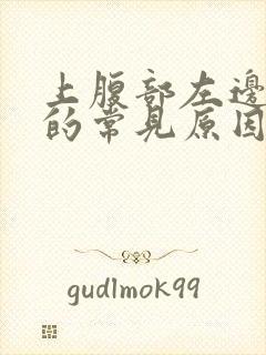 上腹部左边疼痛的常见原因有封面