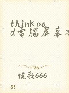 thinkpad电脑屏幕不亮了