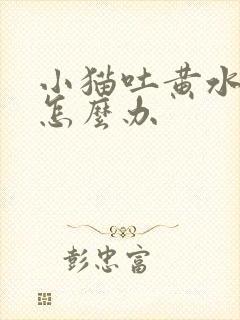 小猫吐黄水拉稀怎么办