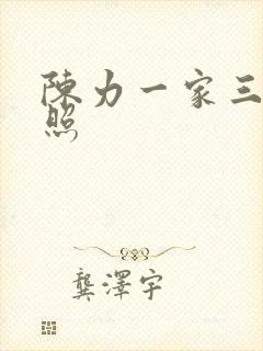 陈力一家三口近照封面