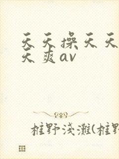 天天操天天干天天爽av