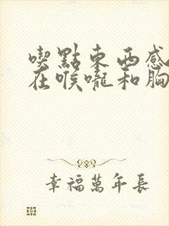 吃点东西感觉堵在喉咙和胸部了