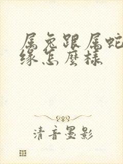 属兔跟属蛇的姻缘怎么样封面