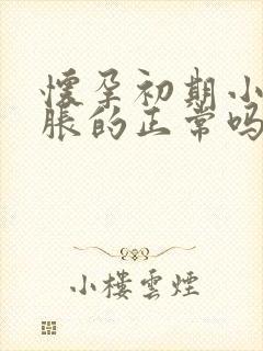 怀孕初期小腹胀胀的正常吗