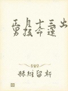 正月十三出生的男孩命运