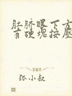 肚脐眼下方一寸有硬块按压疼