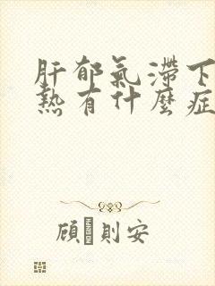 肝郁气滞下焦湿热有什么症状