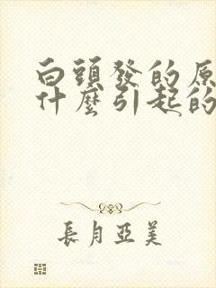 白头发的原因是什么引起的