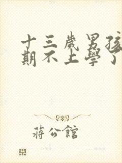 十三岁男孩叛逆期不上学了怎么办