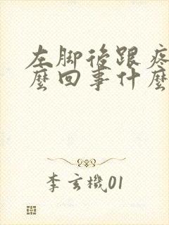 左脚后跟疼是怎么回事什么原因引起的