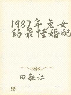 1987年兔女的最佳婚配封面