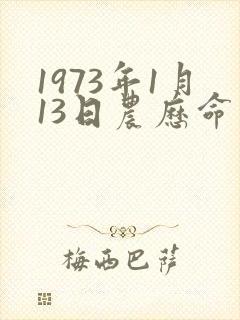1973年1月13日农历命
