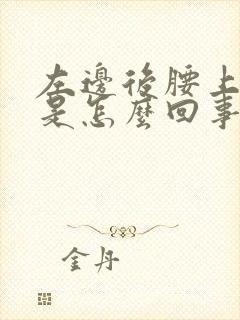 左边后腰上面疼是怎么回事男