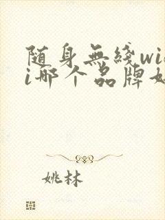 随身无线wifi哪个品牌好?