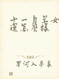 十一月羊女的命运怎么样封面