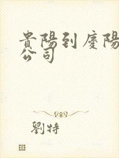 贵阳到庆阳物流公司