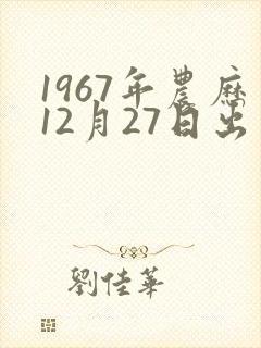 1967年农历12月27日出生的男命运