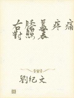 右膝盖疼痛部位对照表