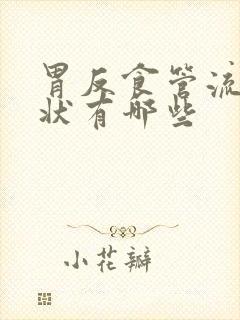 胃反食管流的症状有哪些