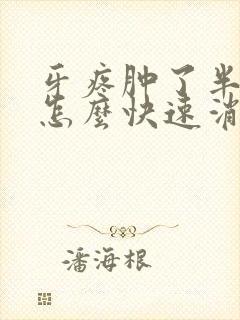 牙疼肿了半边脸怎么快速消肿