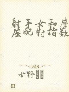 射手女和摩羯男座配对指数