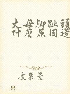 大母脚趾头麻是什么原因造成的