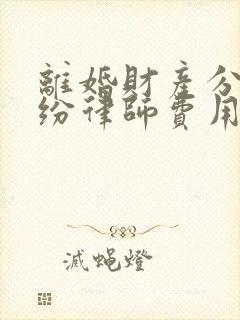 离婚财产分割纠纷律师费用封面