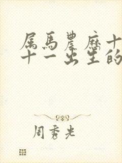 属马农历十一月十一出生的命运