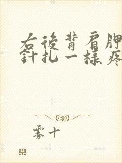 右后背肩胛骨像针扎一样疼怎么回事