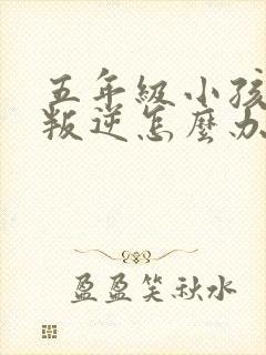 五年级小孩厌学叛逆怎么办封面