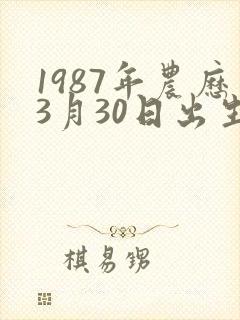 1987年农历3月30日出生的人命运