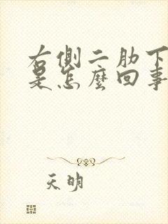 右侧二肋下隐痛是怎么回事封面