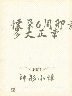 怀孕6周卵黄囊多大正常