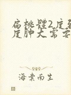 扁桃体2度到3度肿大需要手术吗