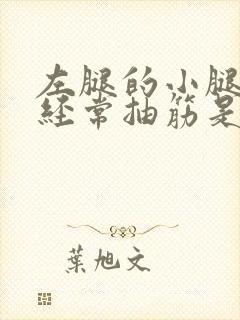 左腿的小腿肚子经常抽筋是怎么回事封面