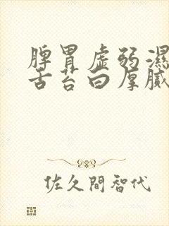 脾胃虚弱湿气重舌苔白厚腻