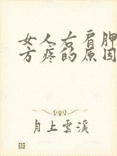 女人右肩胛骨下方疼的原因