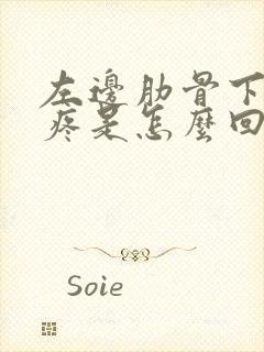 左边肋骨下吸气疼是怎么回事封面