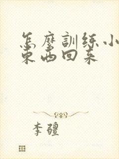 怎么训练小狗捡东西回来