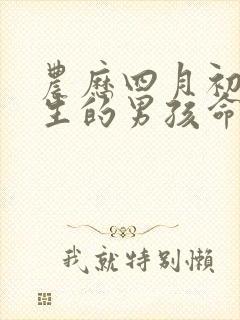 农历四月初七出生的男孩命运