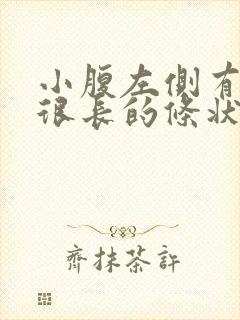 小腹左侧有一个很长的条状硬块是啥女