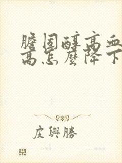 胆固醇高血糖过高怎么降下来封面