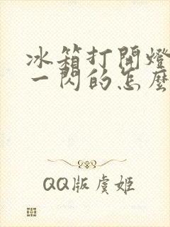 冰箱打开灯一闪一闪的怎么回事